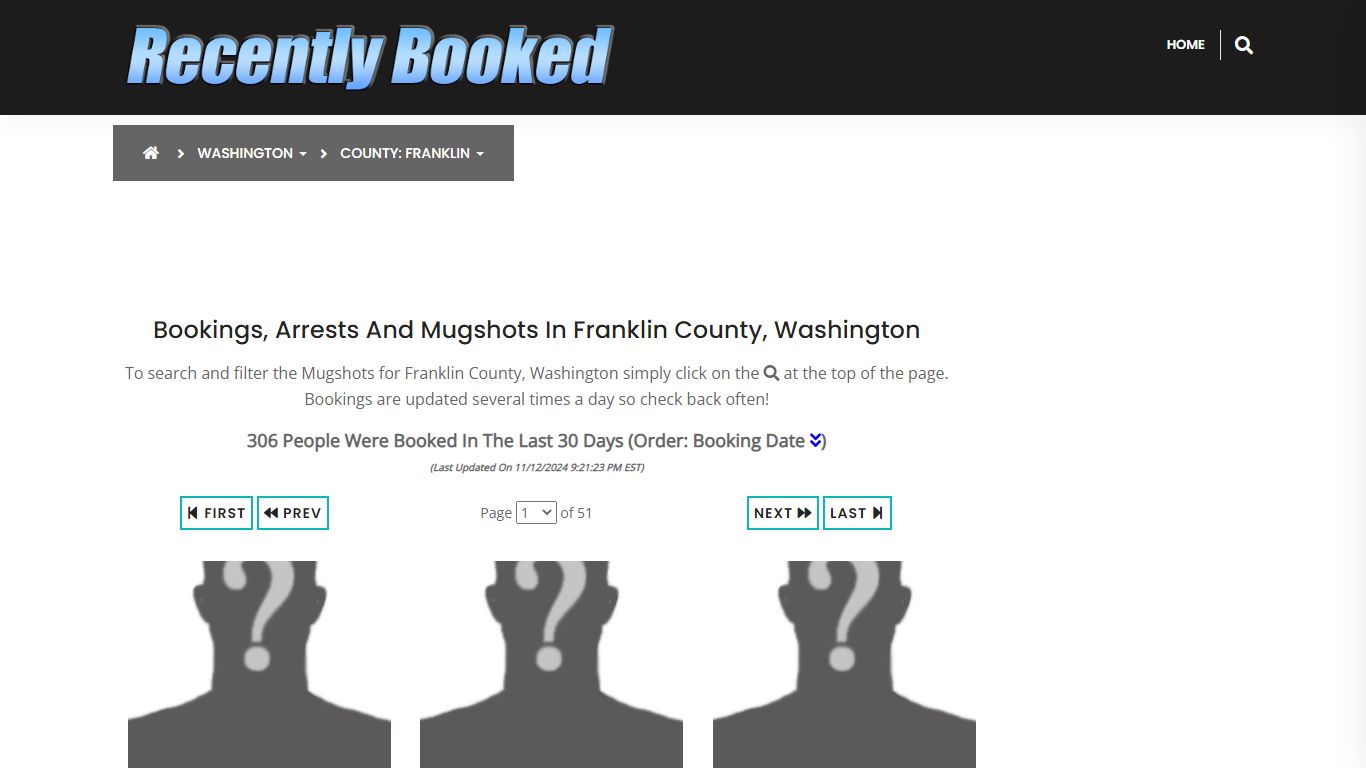 Bookings, Arrests and Mugshots in Franklin County, Washington