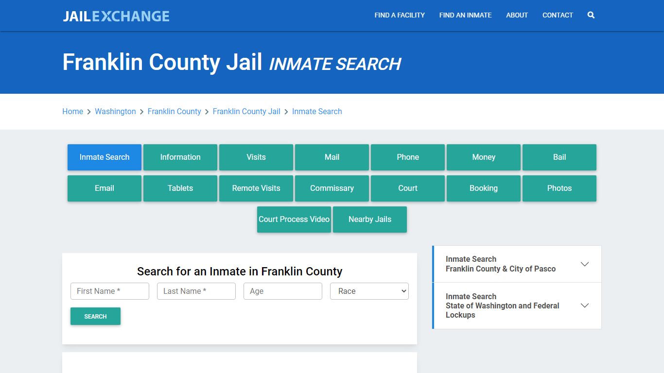 Franklin County Jail, WA Inmate Search: Roster & Mugshots