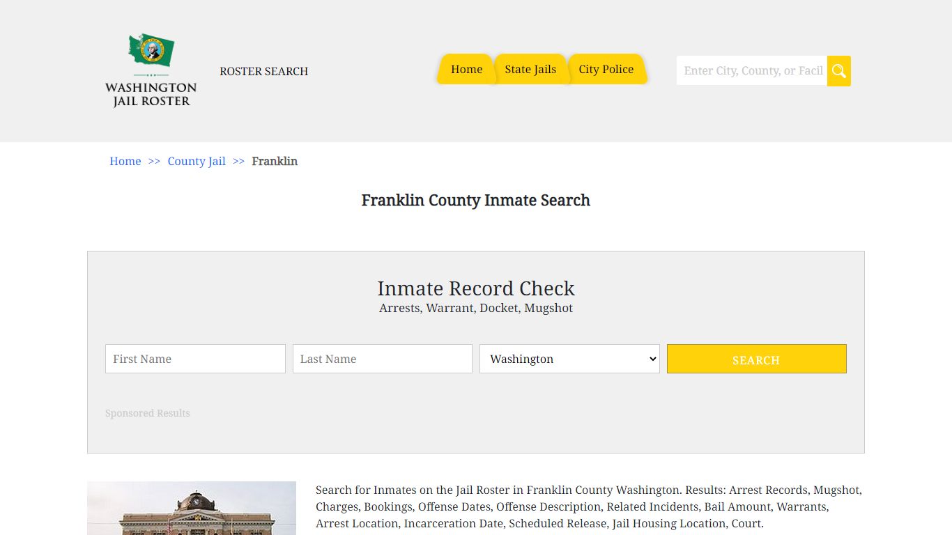 Franklin County Inmate Search - Jail Roster Search